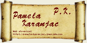 Pamela Karanjac vizit kartica